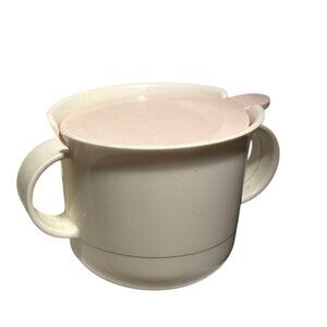 Tupperware Sugar Bowl With Pink Snap Lid 10oz #2310A-2 Vintage 1990's